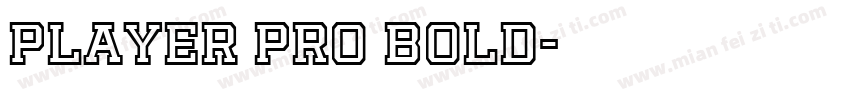 Player Pro Bold字体转换